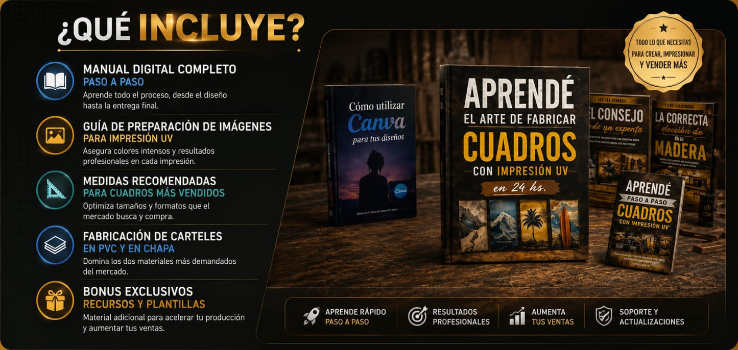 Cuadros en 3 pasos